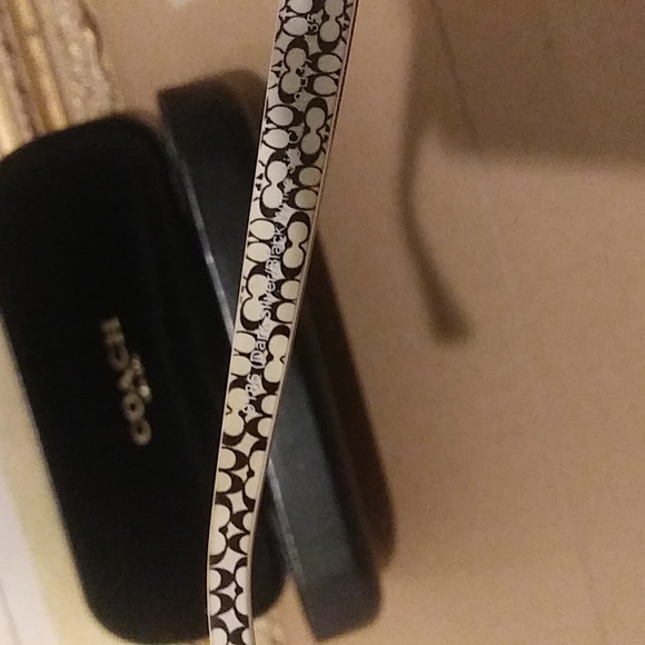 Coach Eyeglasses with case, Frames only. (9186 Dark Silver/Black Signature C) - Picture 8 of 9
